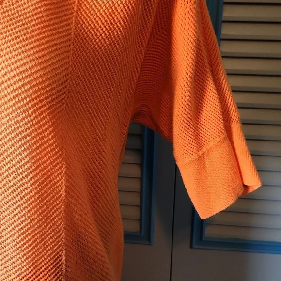 Neiman Marcus Sheer Orange Cotton Top - Picture 7 of 11